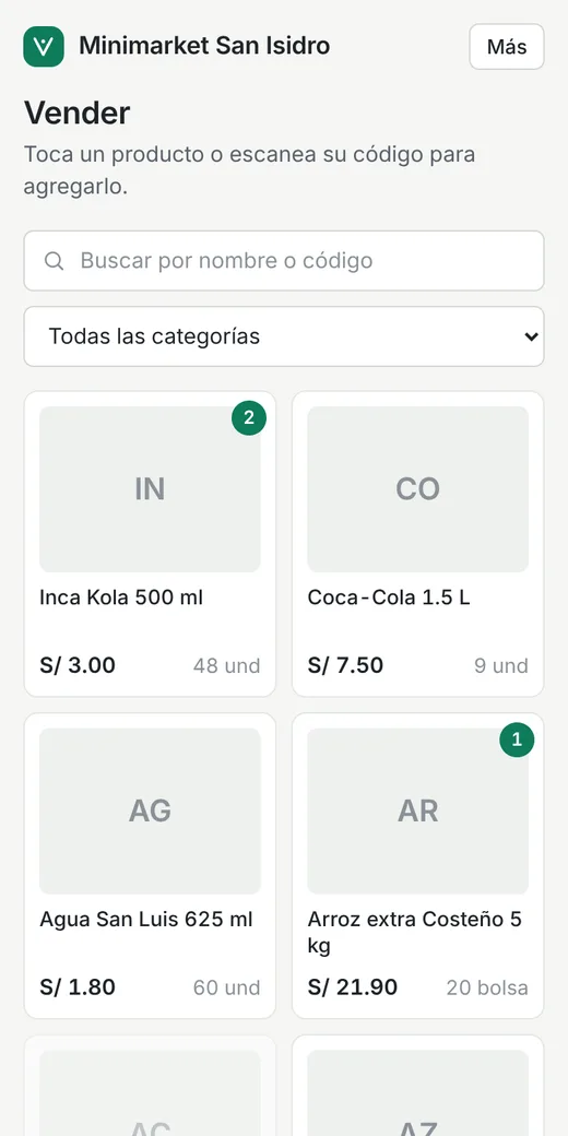 VentasCode en el celular